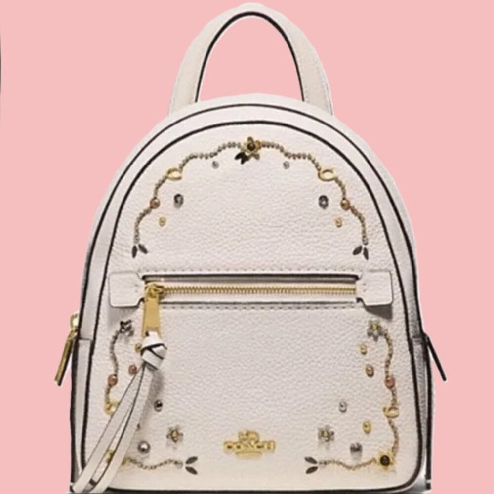 Coach Andi Stardust Crystal Rivets Small Backpack EUC Authentic